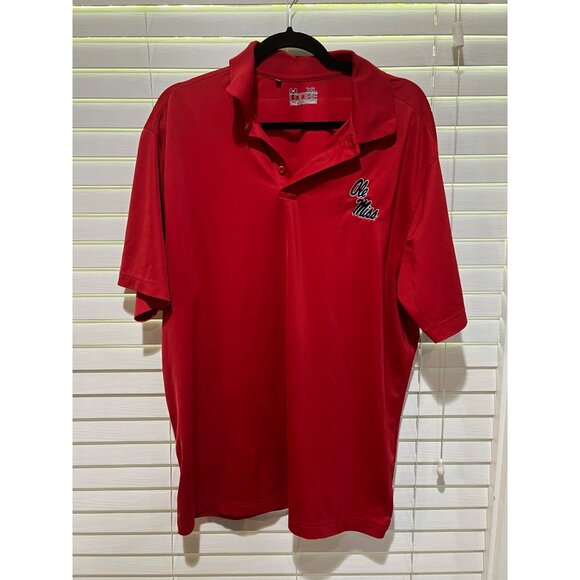 Under Armour Ole Miss Rebels Polo Shirt -‎ Size XL - Picture 1 of 3